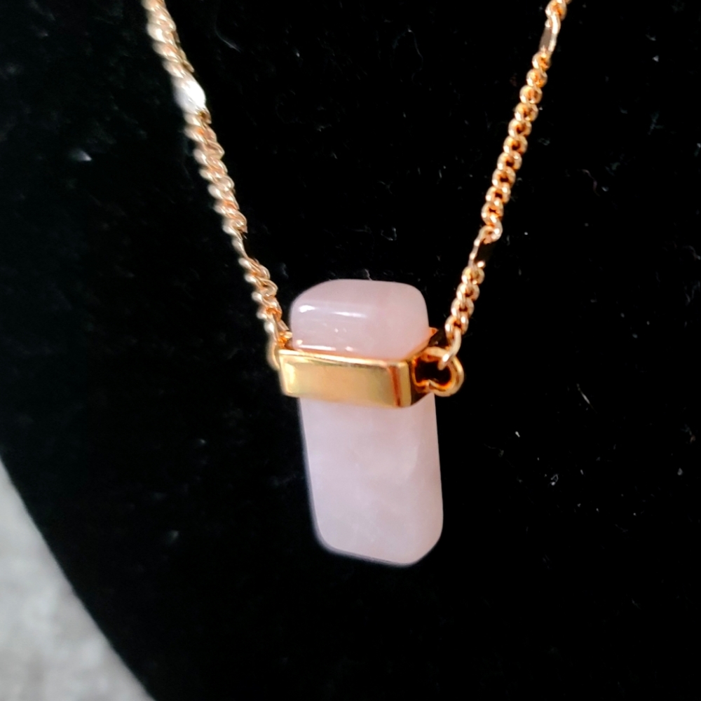 Quartz crystal necklace